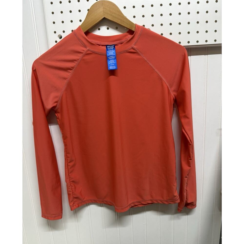 Ocean Gear Boys Long Sleeve Rash Guard Swim Shirt Orange XL (14-16) Poly/Spandex